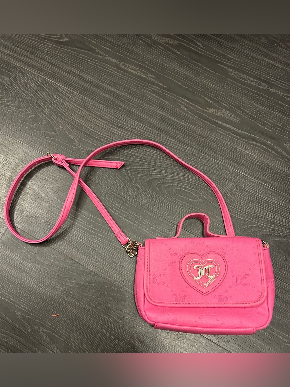 Juicy Couture Only You N Me Flap Crossbody Purse Juicy Pink